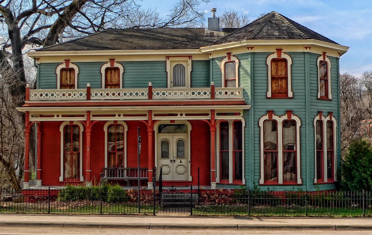 Front exterior and porch of a single-family home