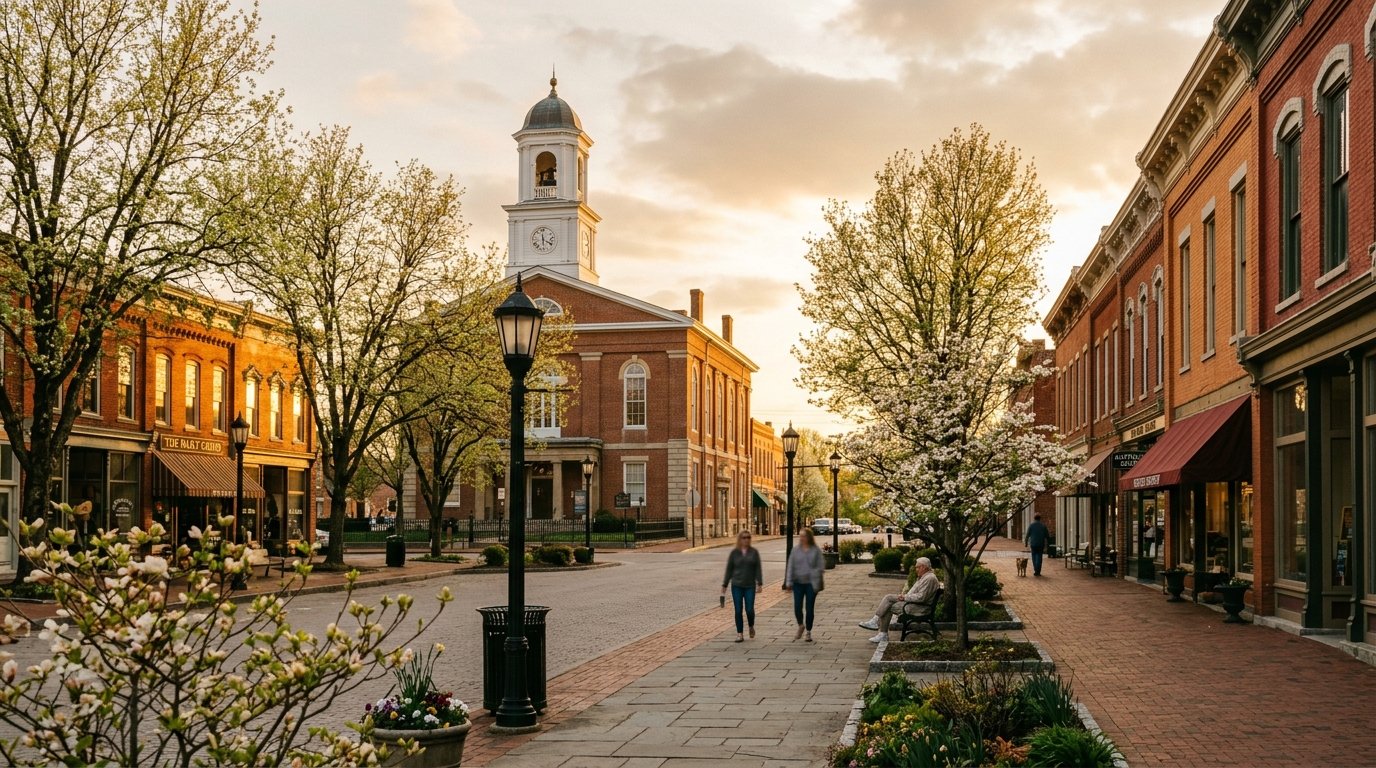 Downtown Nicholasville Kentucky courthouse square