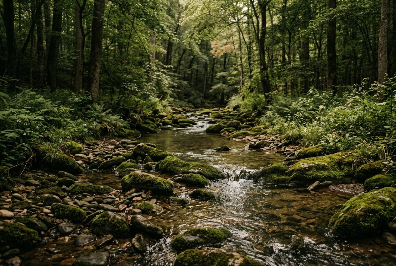 A forest creek in the Red River Gorge