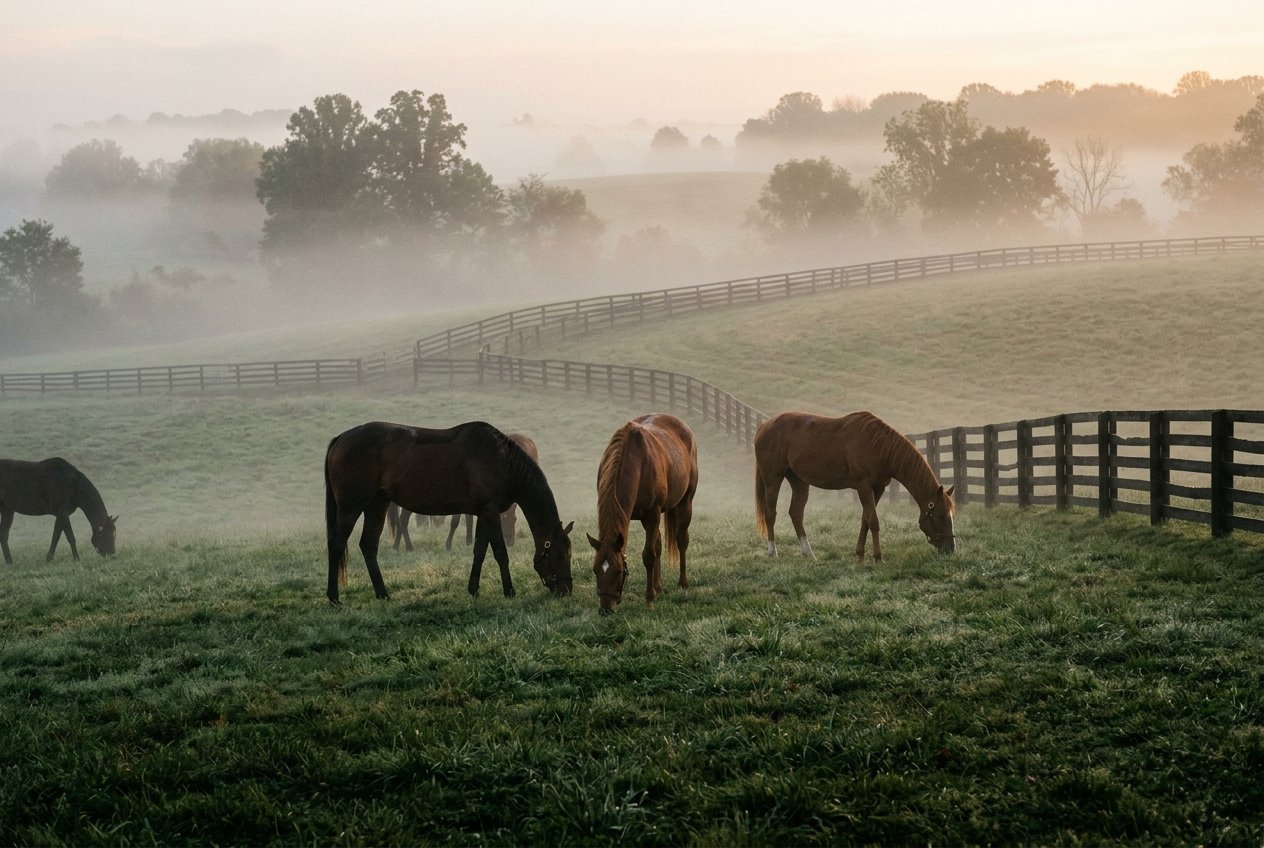 Morning in a Kentucky paddock