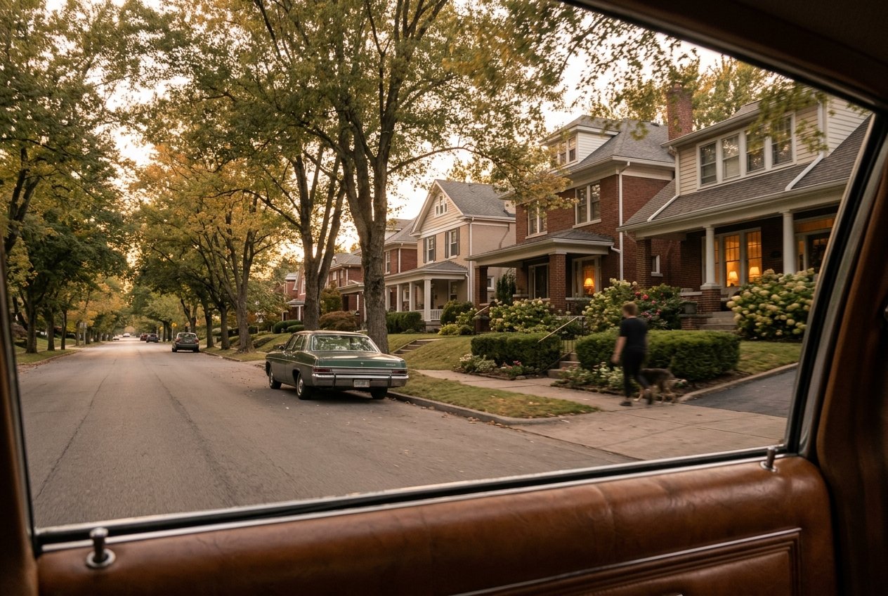 Evening on an established Lexington street